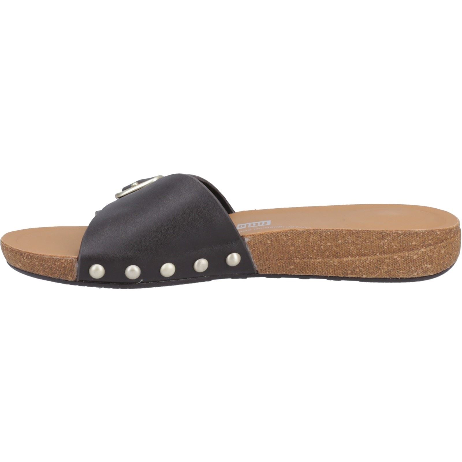 Fitflop iQushion Adjustable Buckle Leather Women's Chocolate Brown Sandals