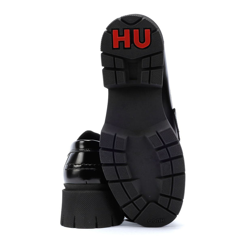 Hugo Kris Leather Women's Black Loafers