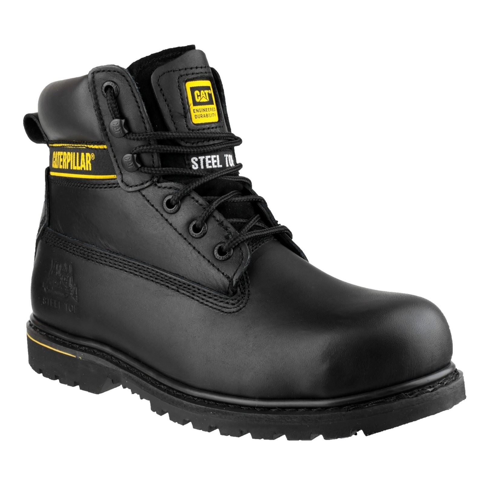 Caterpillar Holton Leather Black Safety Boots