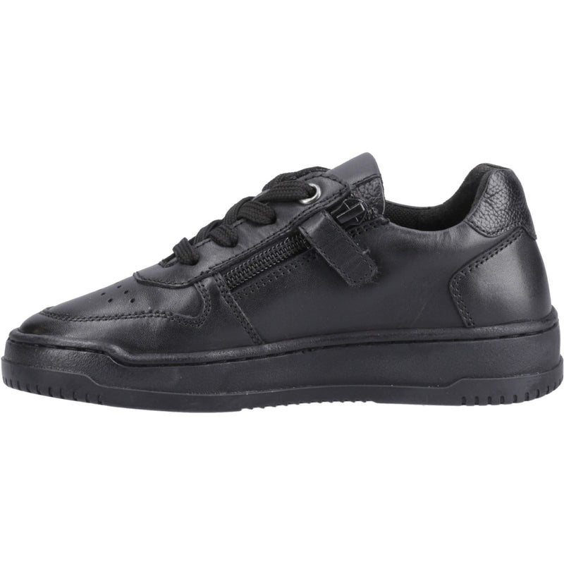 Hush Puppies Dougie Leather Boys's Black Trainers