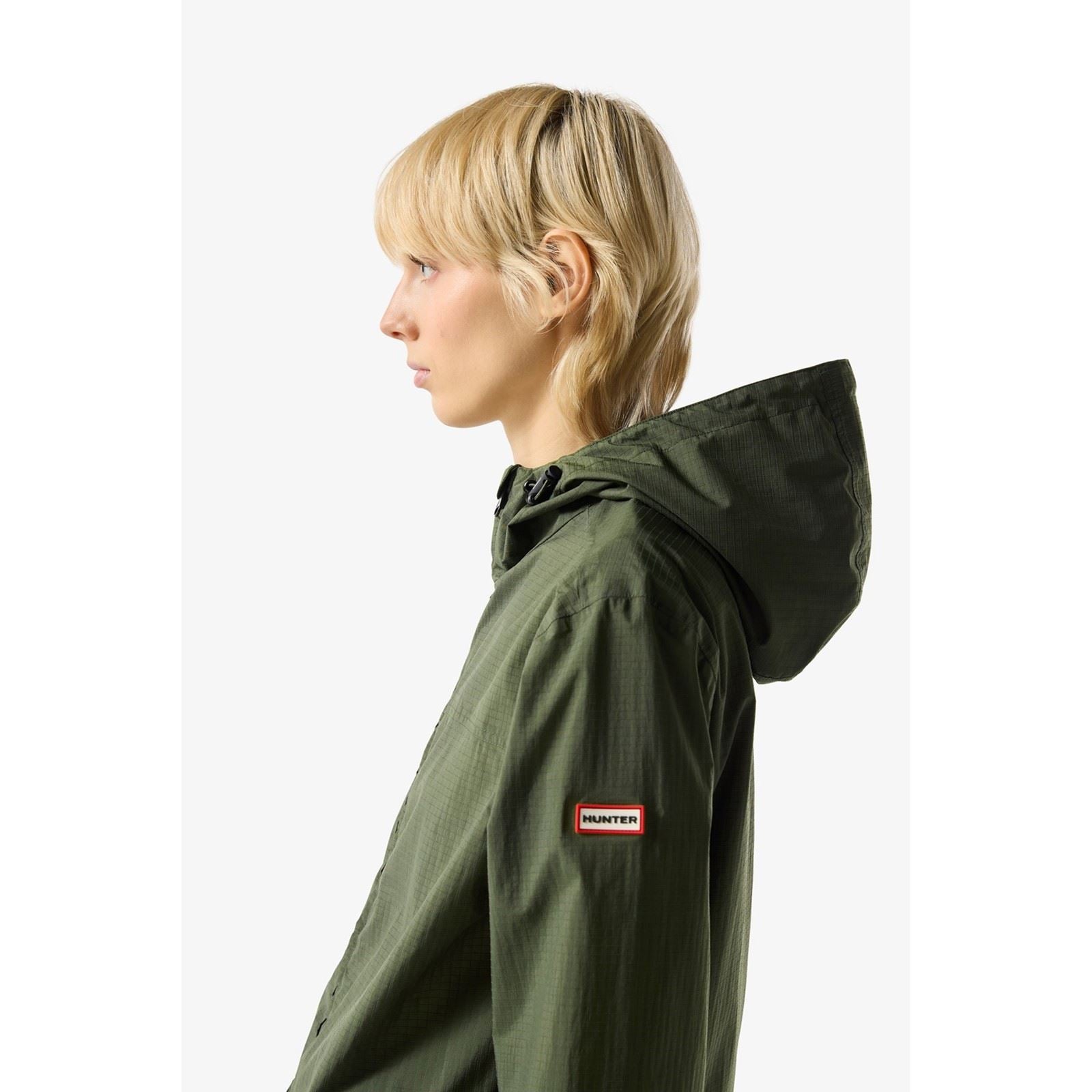 Hunter Hunter Packable Rain Unisex Adults Green Rain Jacket