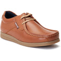Base London Event Leather Men's SMU Tan Lace-Up Shoes