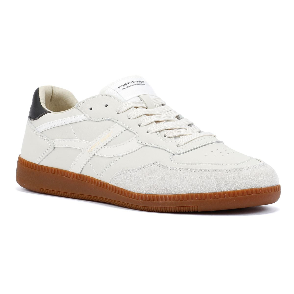 Pompeii Elan Sala Leather Men's Ecru Trainers