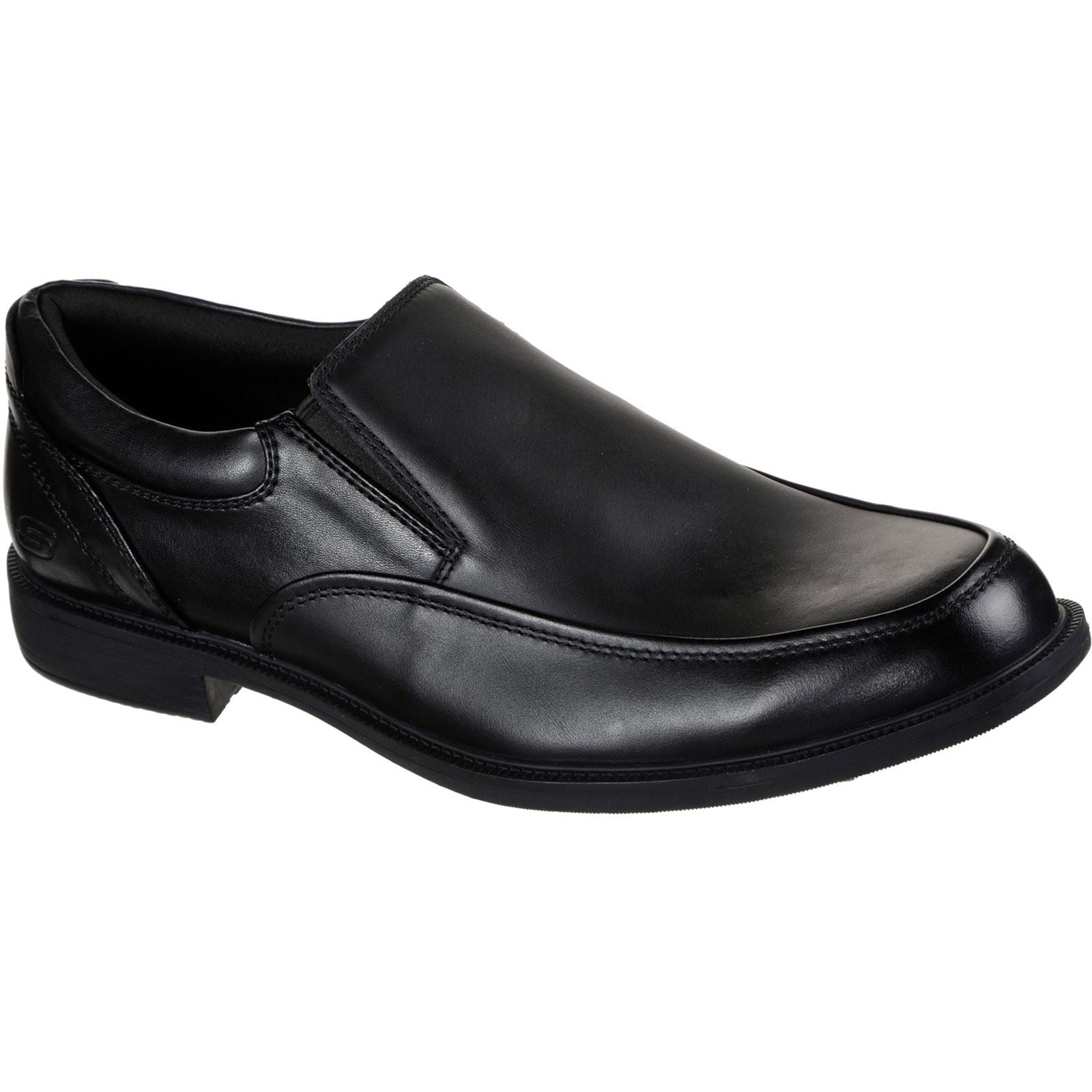 Skechers Dreston Ratlon Leather Men's Black Loafers