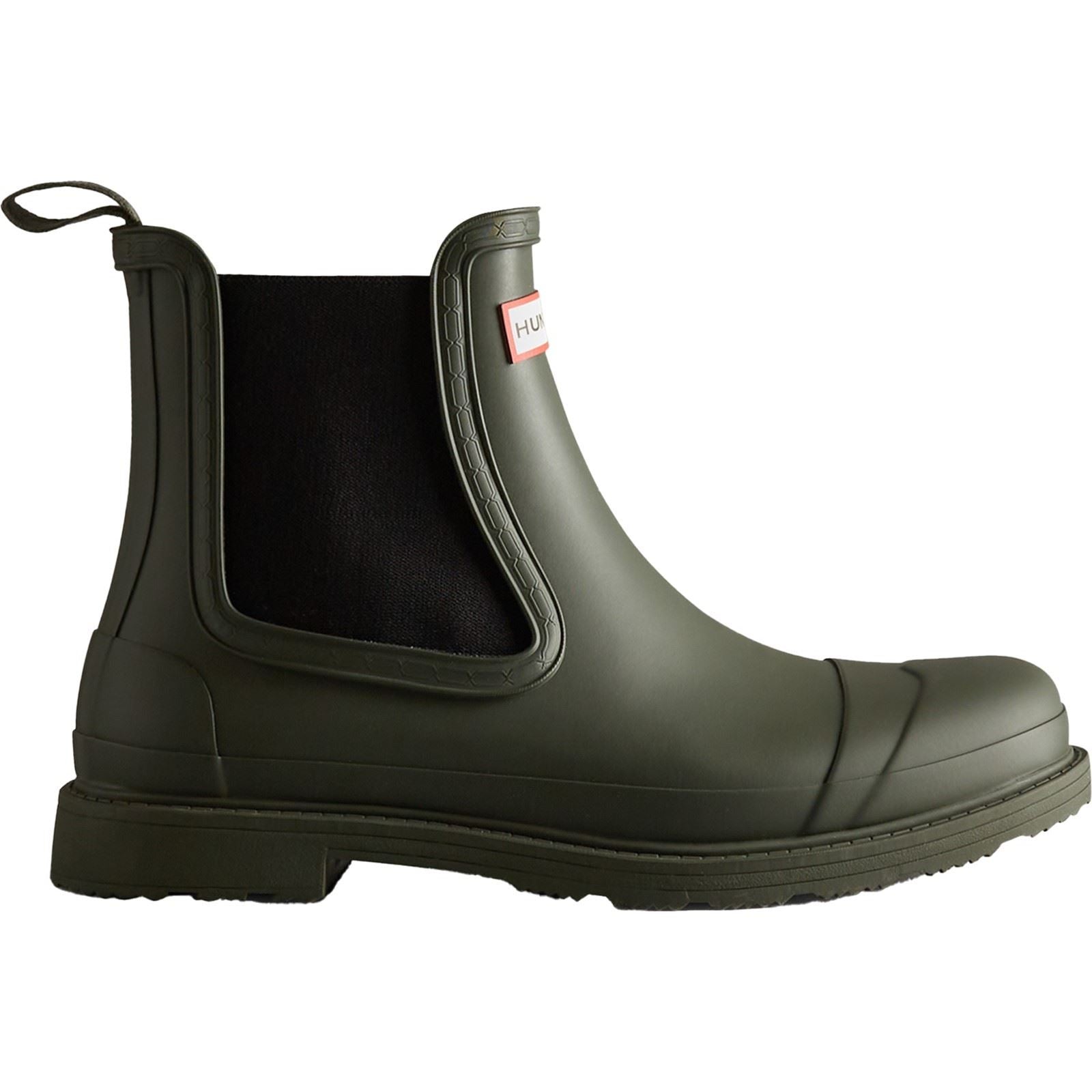 Hunter Commando Rubber Men's Dark Olive Wellington Boots