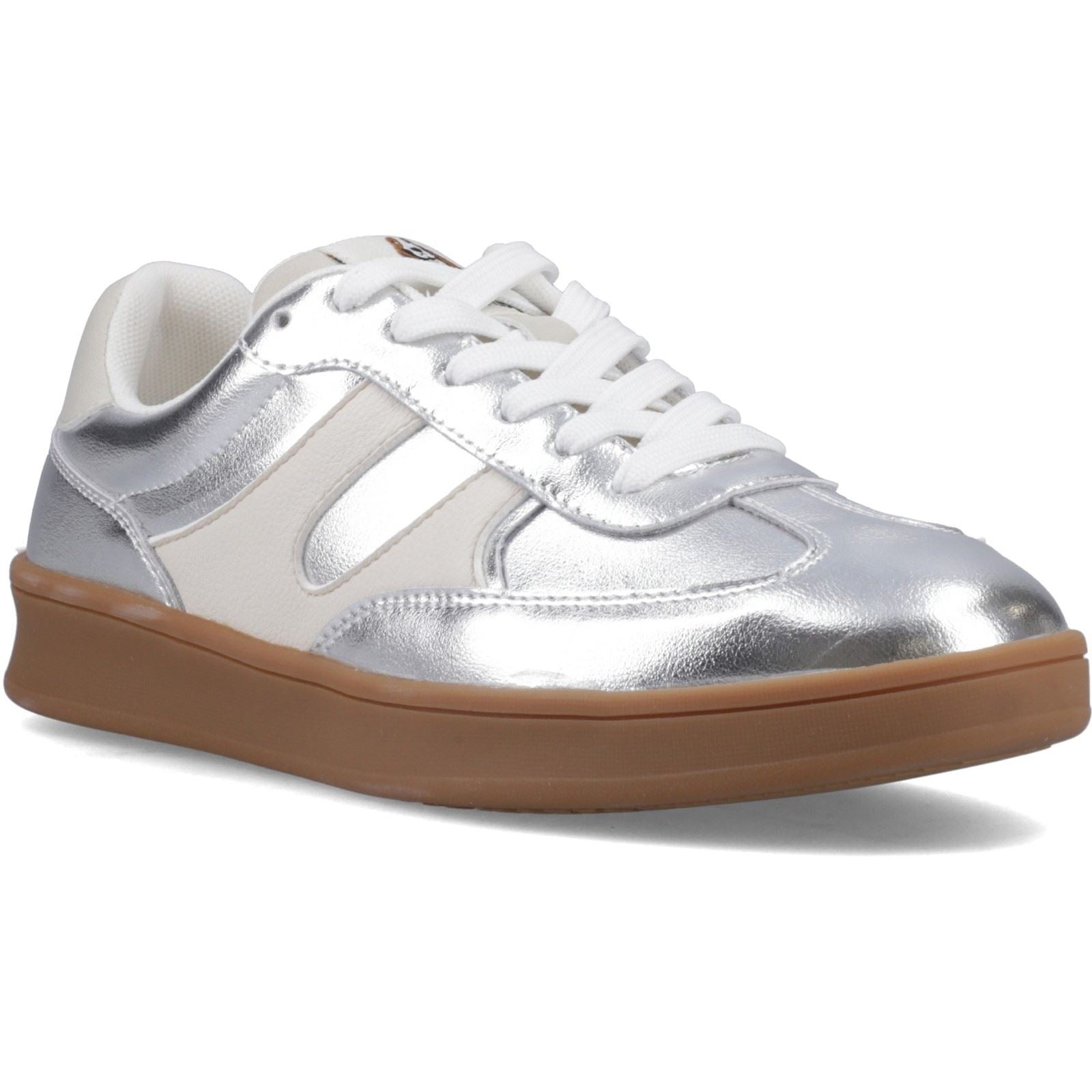 Hush Puppies Maura Suede Women's Silver Trainers