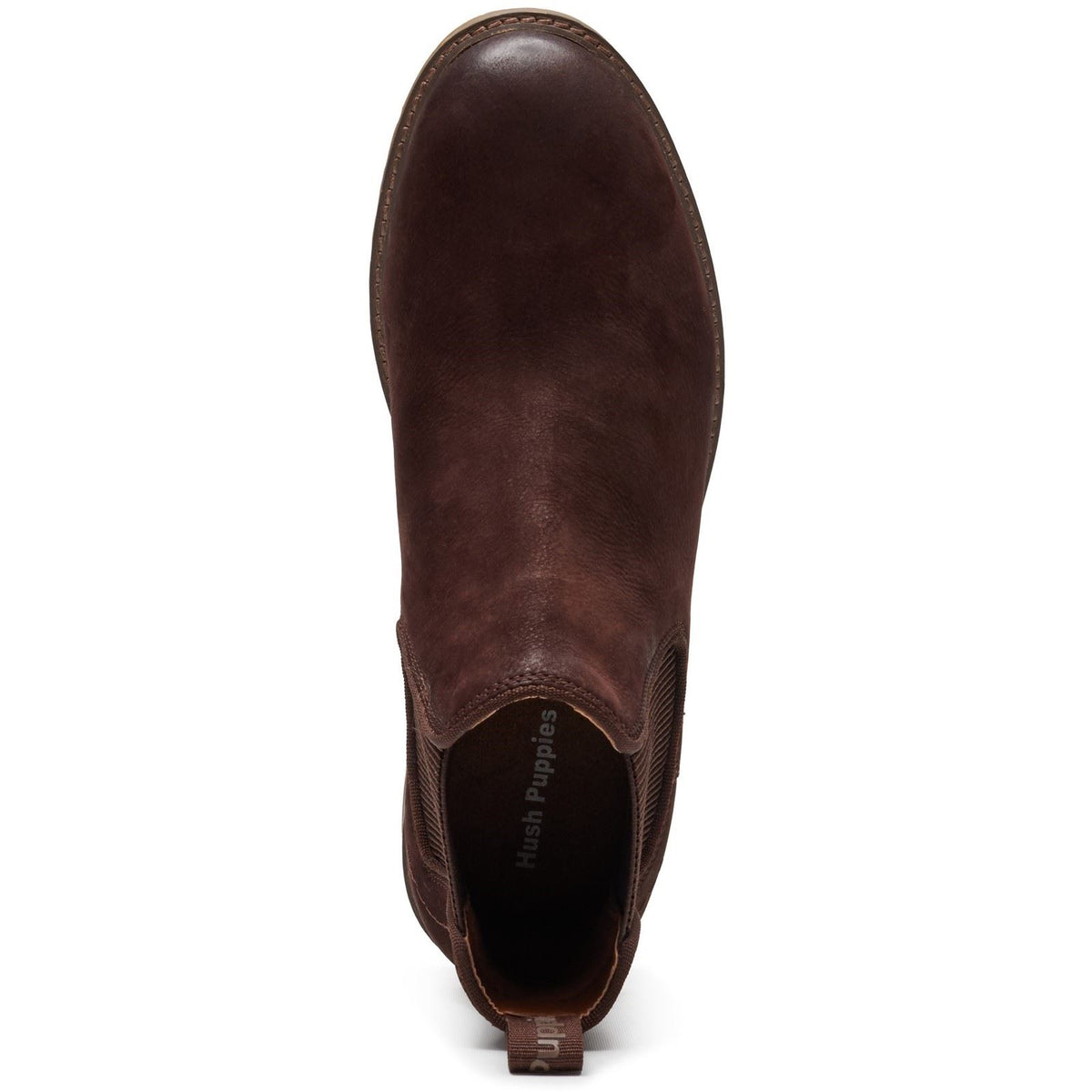 Hush Puppies Russell Leather Men's Dark Brown Ankle Boots