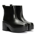 FitFlop Platfforms Heeled Leather Women's Black Boots