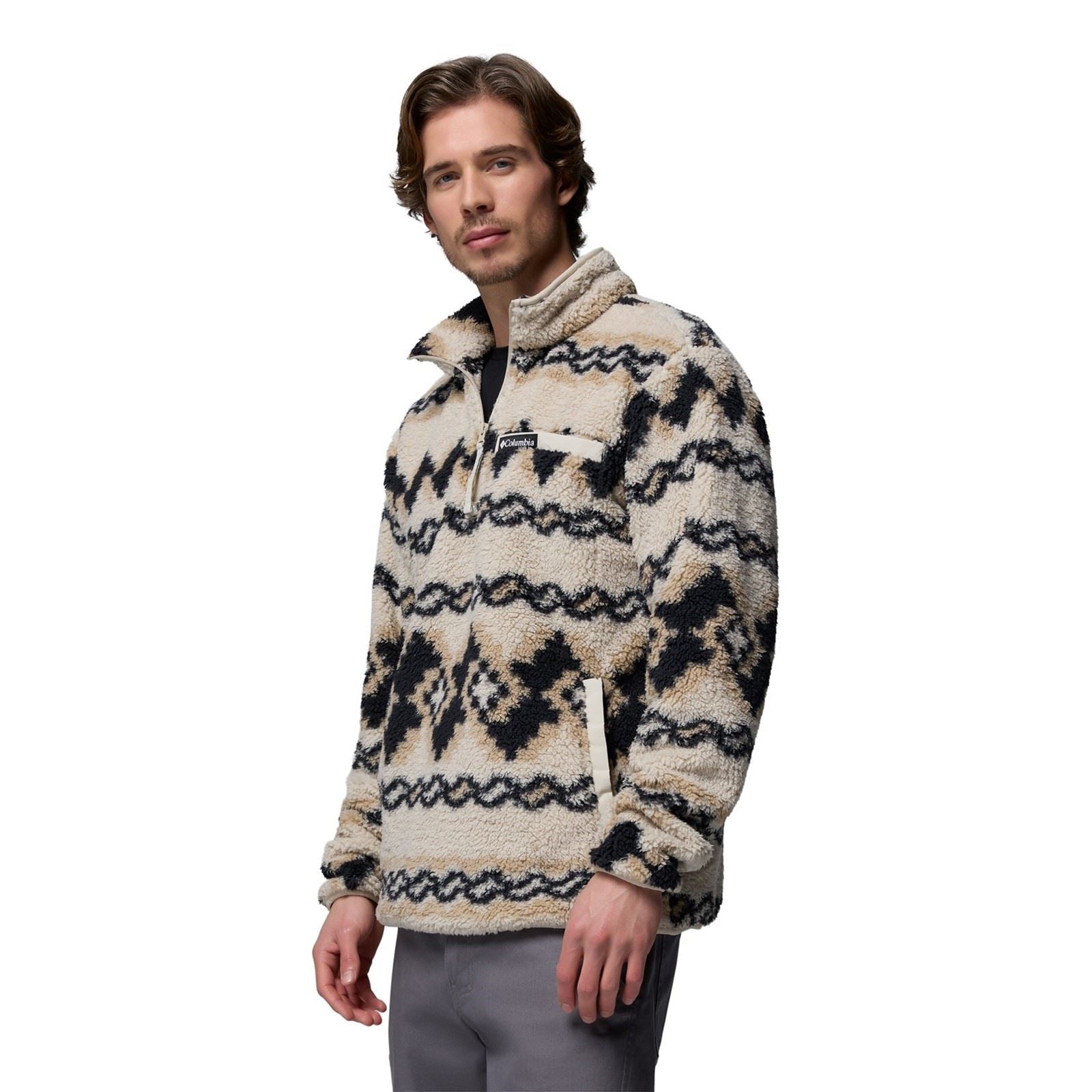 Columbia Rugged Ridge High Pile Half Zip Men's Brown Fleece Pullover