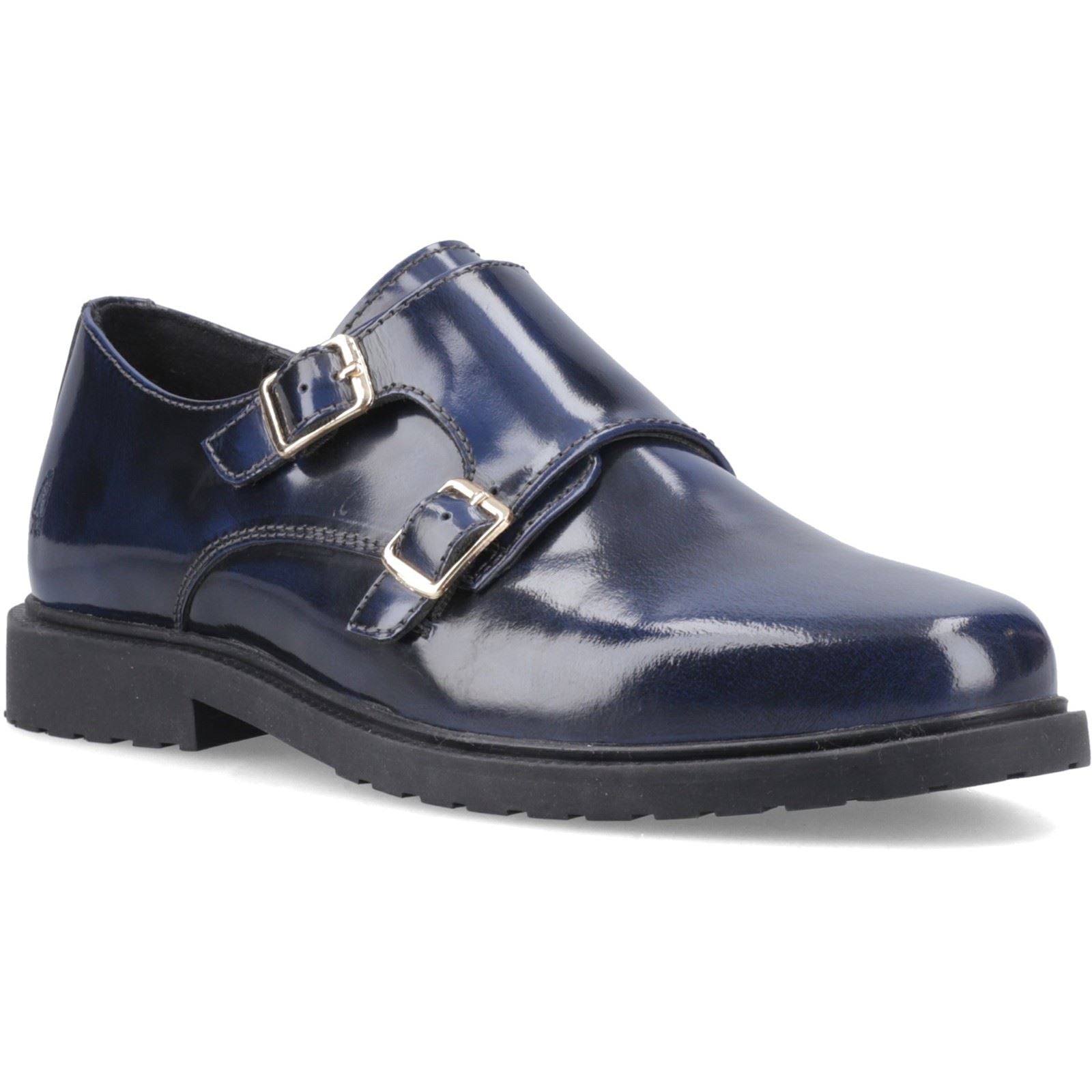 Hush Puppies Verity Hi-Shine Leather Women's Navy Shoes