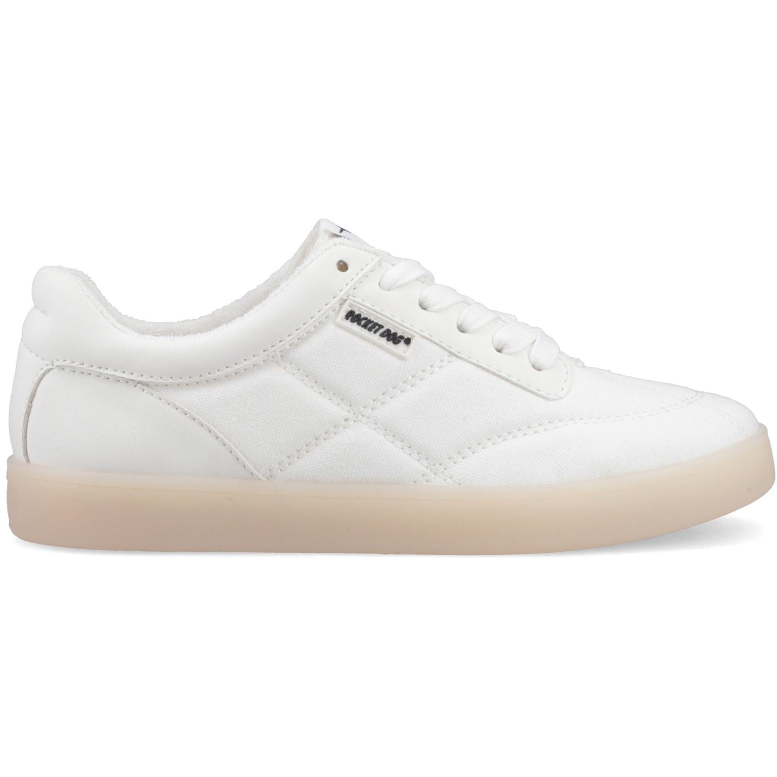 Rocket Dog Kitty Canvas PU Cotton Women's White Trainers