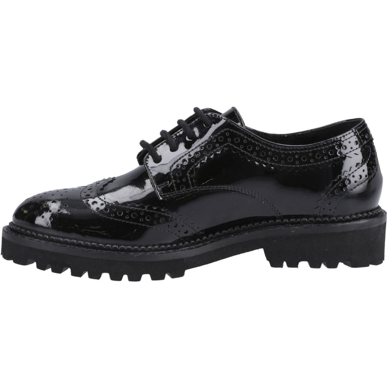 Hush Puppies Gabi Lace Up Leather Girls's Black Brogues