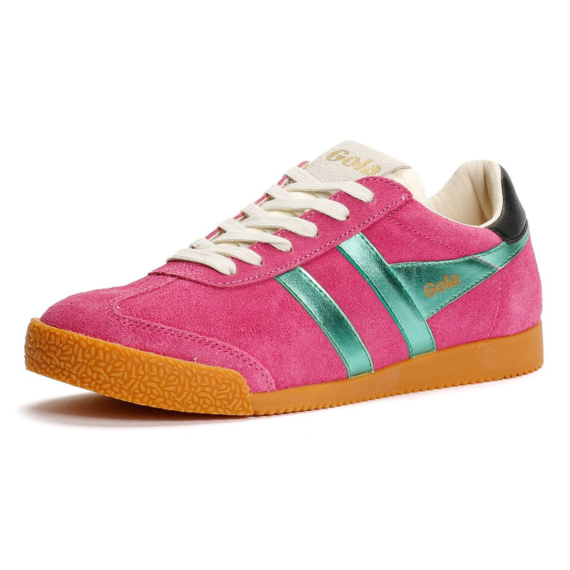 Gola Elan Glitz Suede Women's Fuchsia/Emerald/Black Trainers