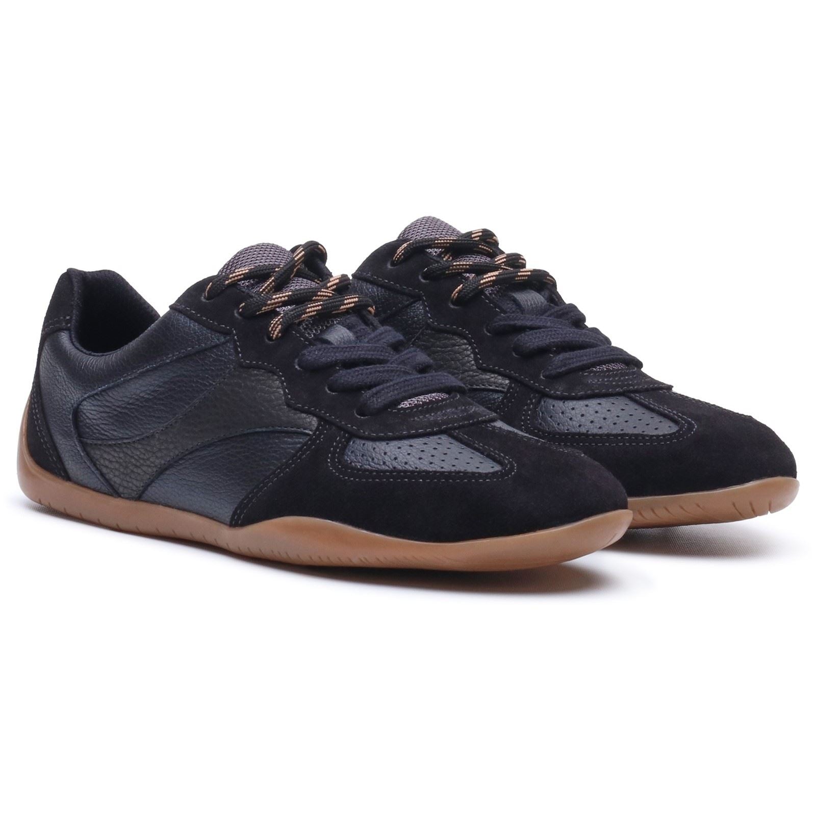 Hush Puppies Jovie Leather Women's BLACK Trainers