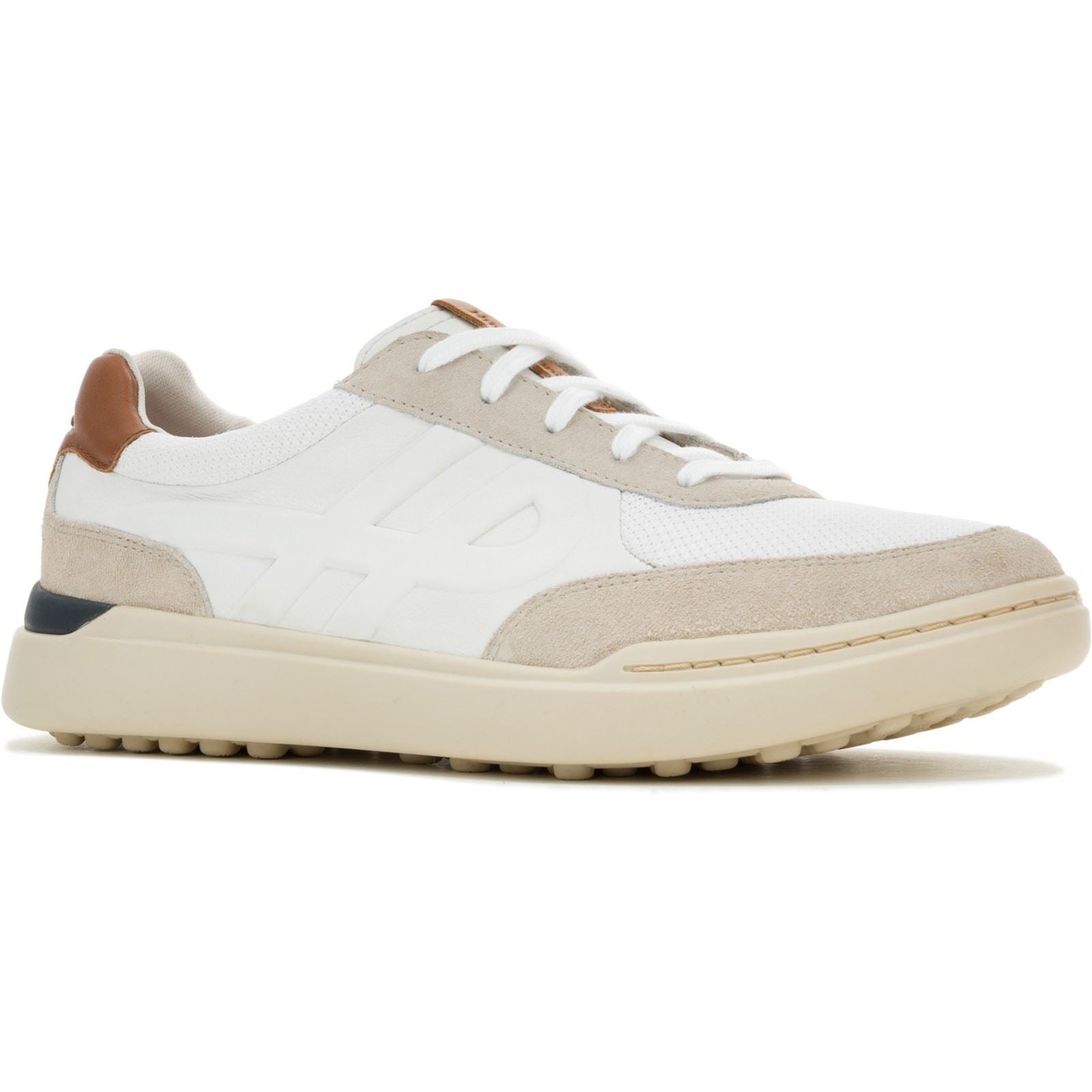 Hush Puppies Wes HP Sneaker Suede Men's White Trainers