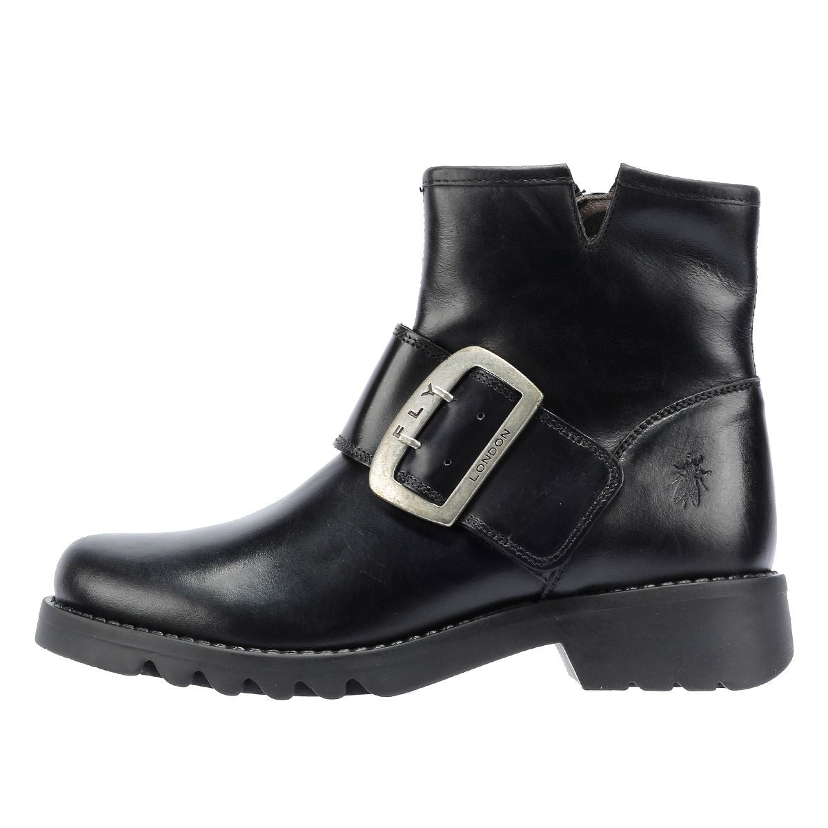 Fly London Rily Leather Women's Black Boots