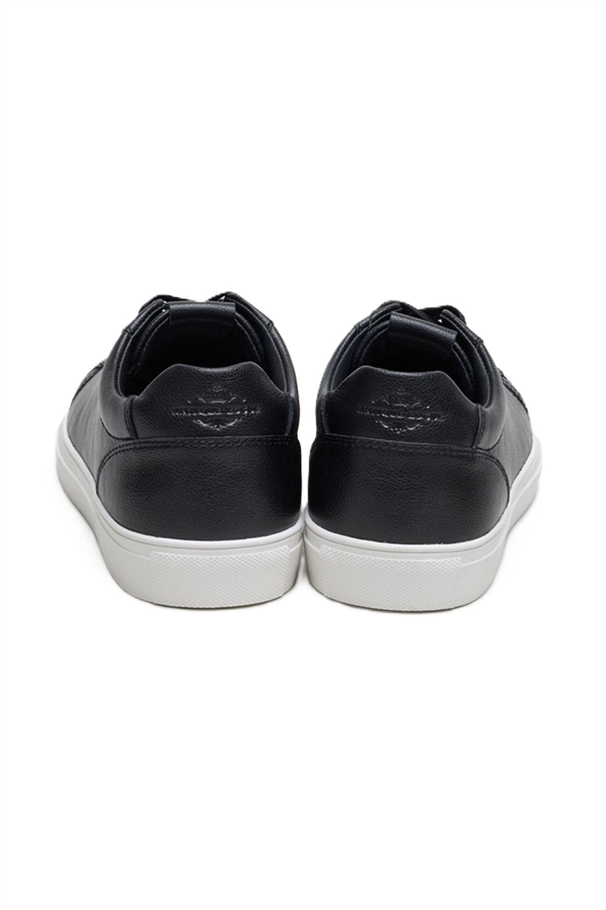Antique Rogue Gibbs Leather Men's Black Trainers