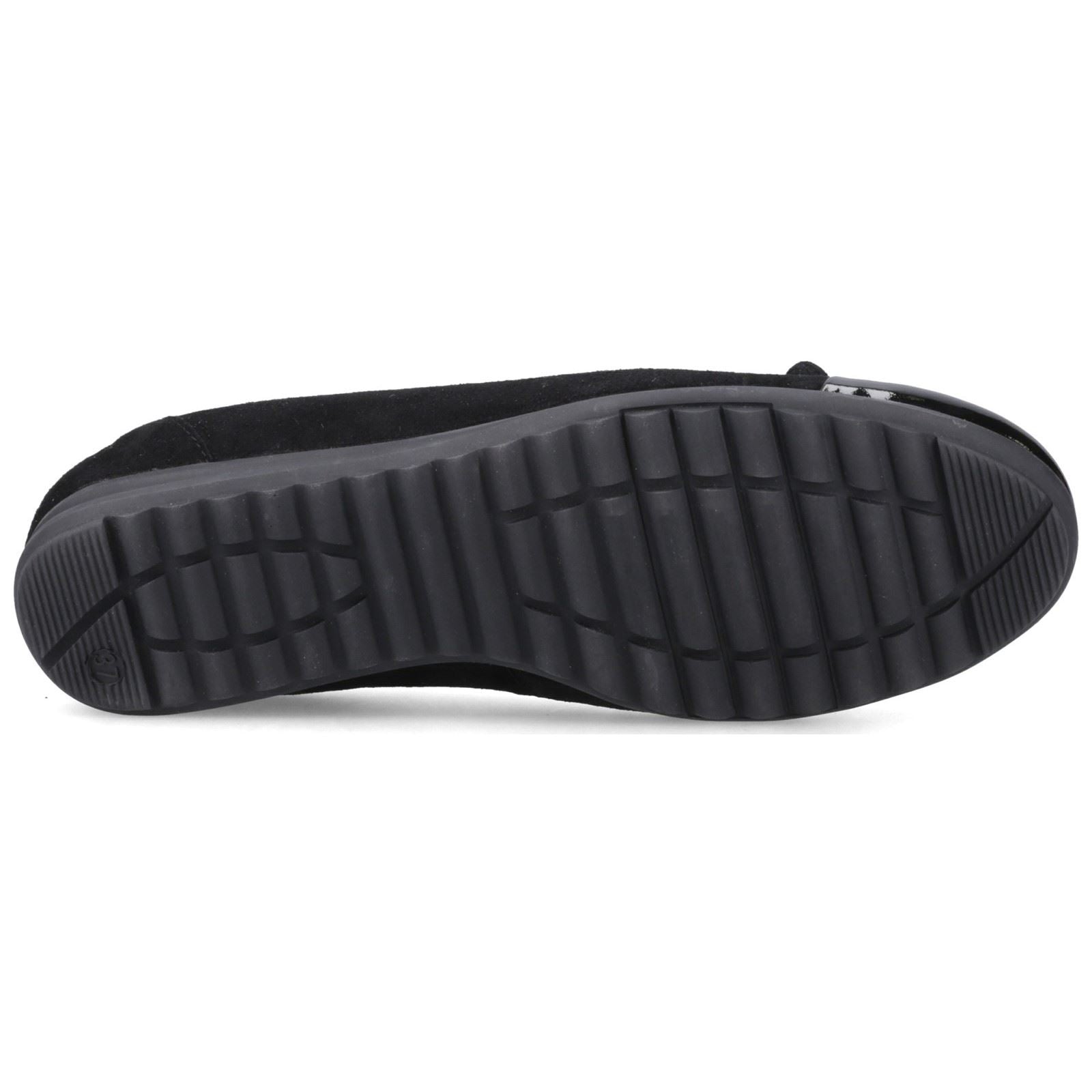 Hush Puppies Laurie Toe Cap Leather Women's Black Standard Flats