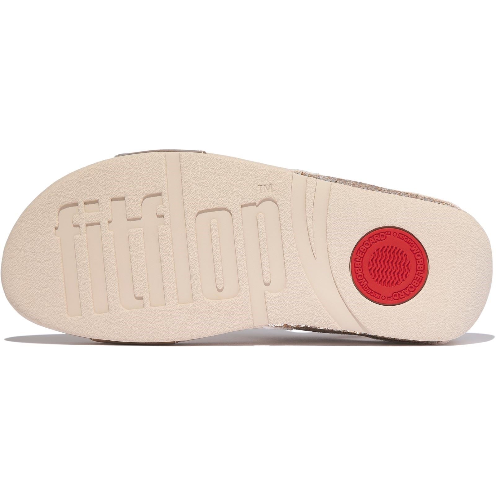 Fitflop Lulu 2 Bar Glitter Polyurethane Women's Platino/Silver Sandals