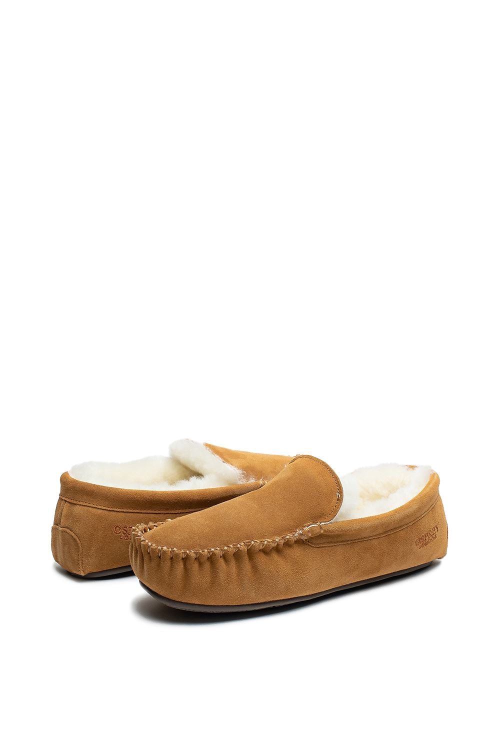 Osprey London The Sunday Suede Men's Chestnut Slippers