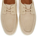 Dune Blaizerss Fabric Men's Cream Boat Shoes