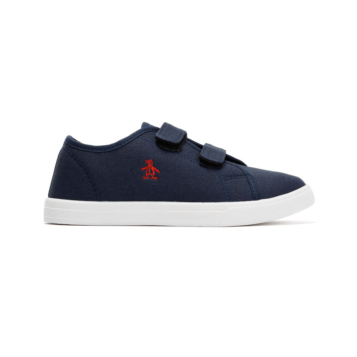 Penguin Junior Sparton Velcro Navy/Red Trainers
