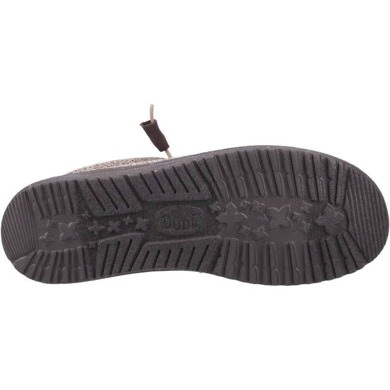 HEYDUDE Wally Stretch Mesh Synthetic Men's Deep Taupe/Mole Brown Moccasins Shoes