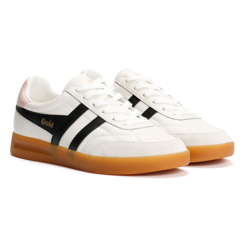 Gola Stadia Leather Women's White/Black/Chalk Pink Trainers