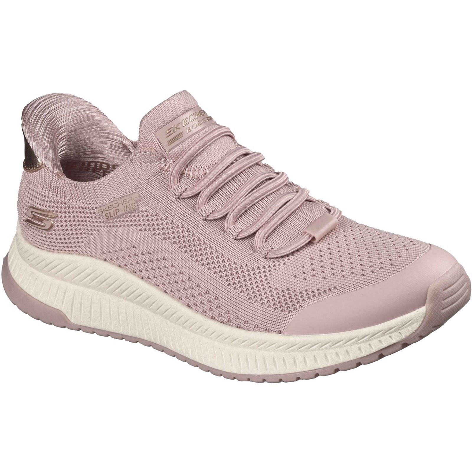 Skechers BOBS Sport Squad 4 Dire Step Polyester Women's Blush Trainers