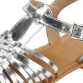 Tower London Hurache Leather Women's Silver Sandals
