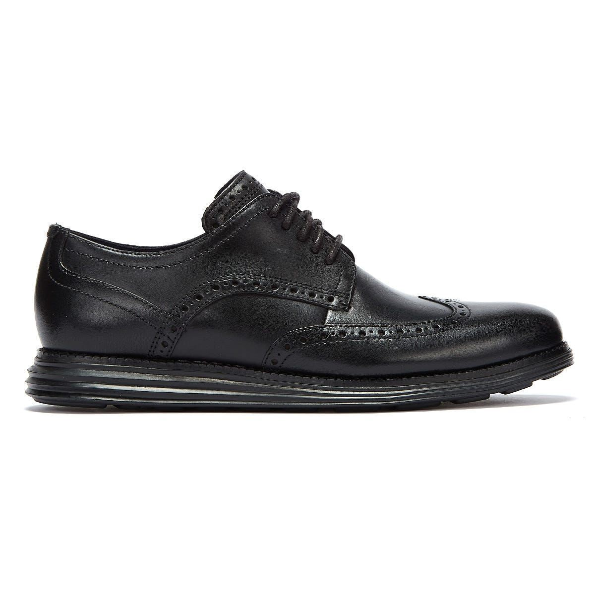 Cole Haan ØriginalGrand Wingtip Oxford Leather Men's Black Shoes