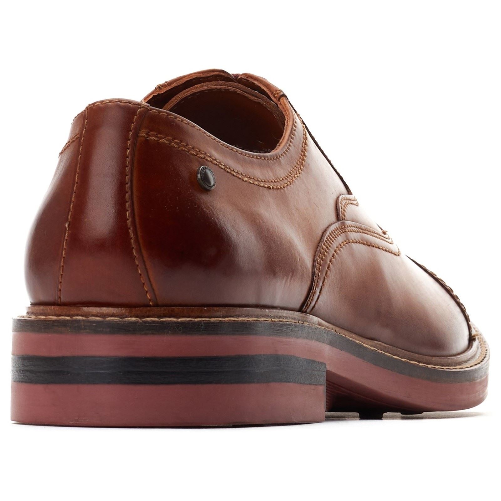 Base London Tatton Leather Men's Burnt Tan Oxford Shoes