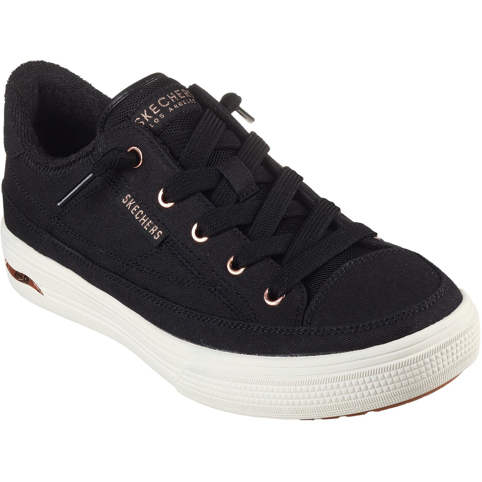 Skechers Arch Fit Arcade - Meet Ya There Textile Women's Black Trainers