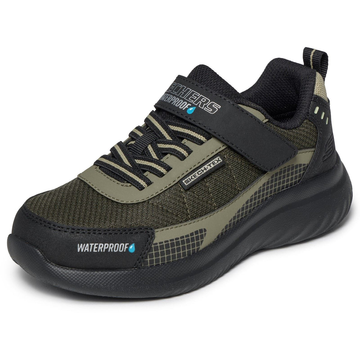 Skechers Bounder 2.0 Aqua Pace Boy's Black/Olive Trainers
