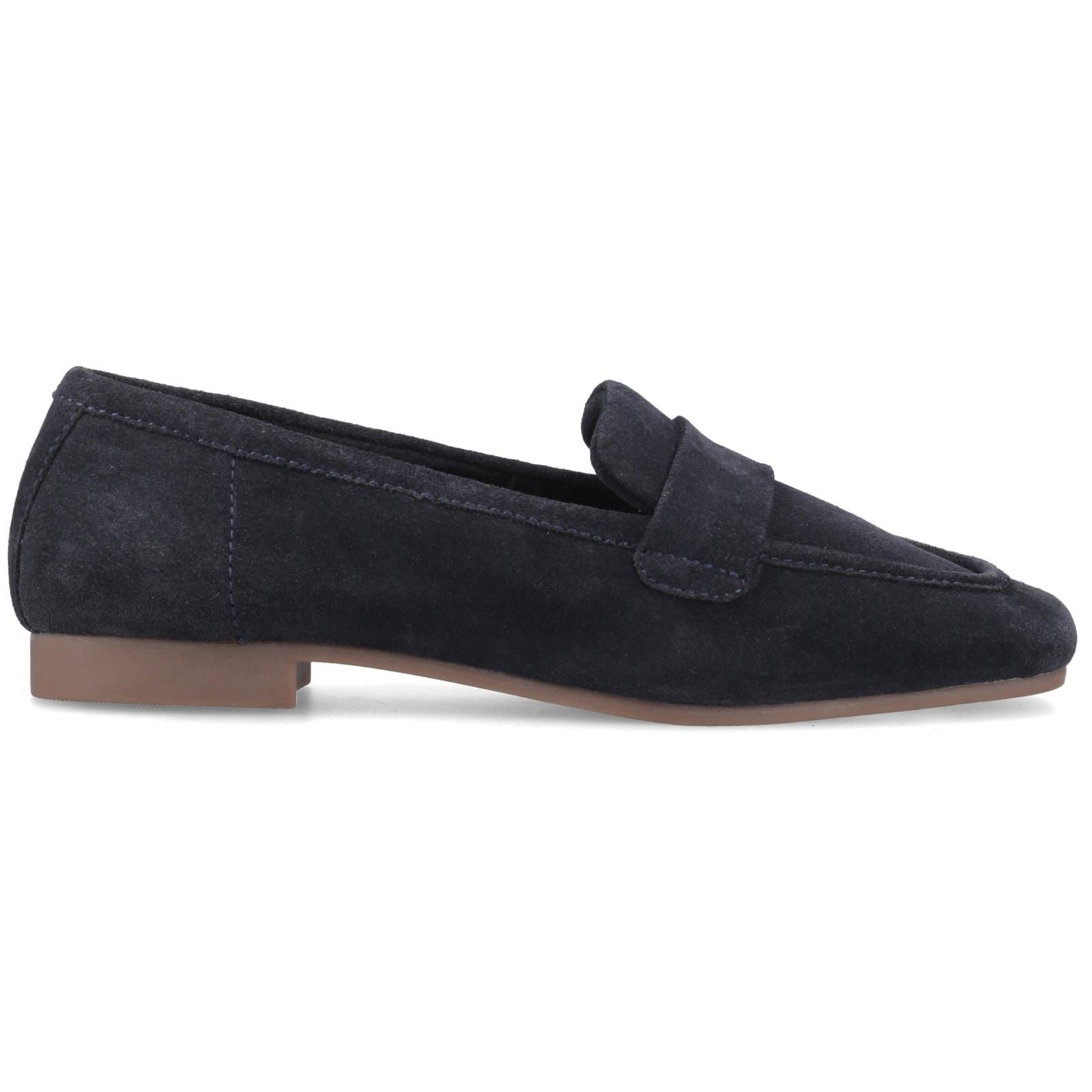 Hush Puppies Sutton Suede Leather Women's Navy Loafers