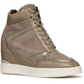 Geox D Maurica Leather Women's Dark Taupe Trainers