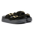 Desert Fleur Girasol Nubuck Women's Black Sandals