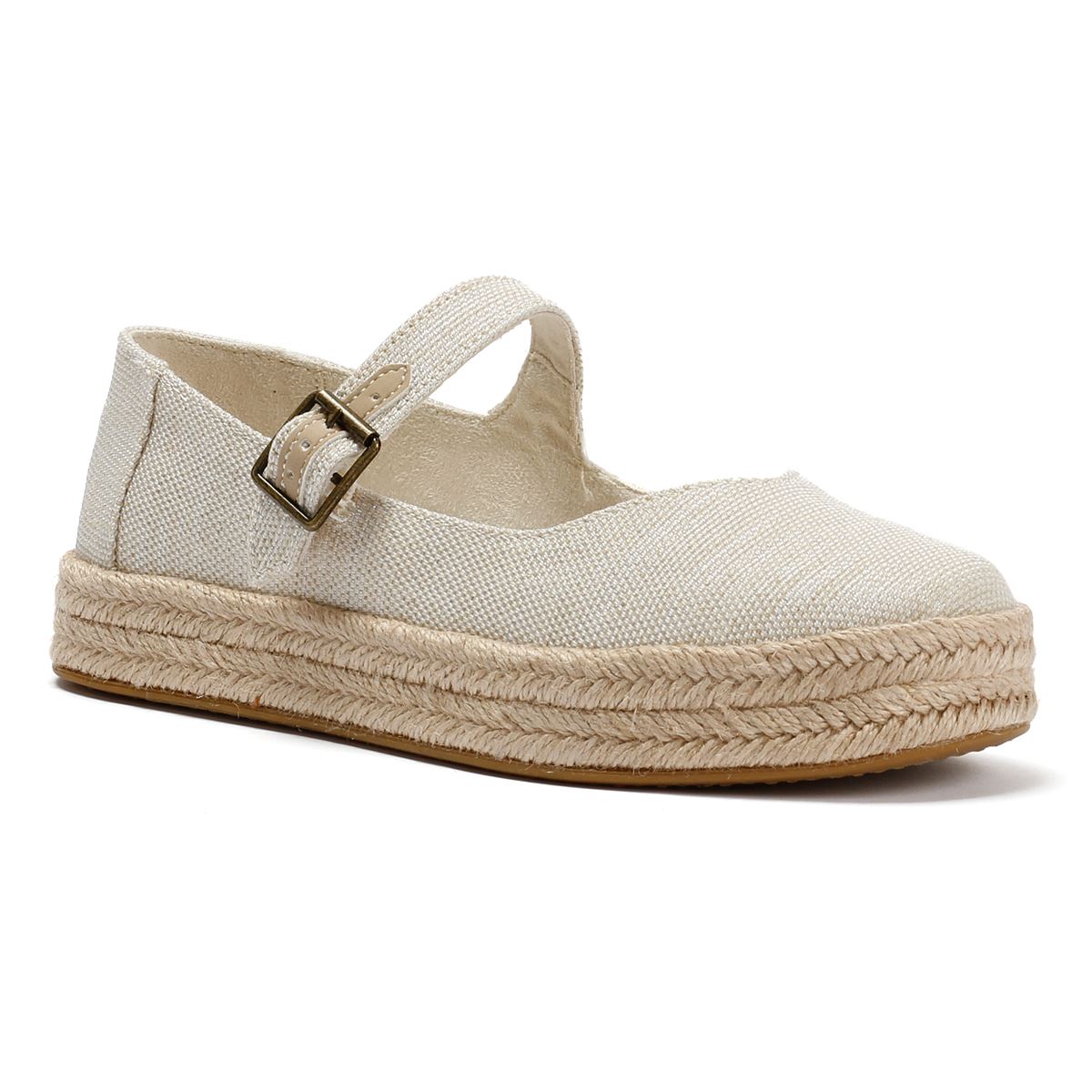 TOMS Carolina Mary Jane Textile Women's Natural Espadrilles