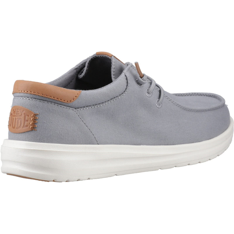 HEYDUDE Paul Canvas Cotton Men's Monument Grey Moccasins Shoes