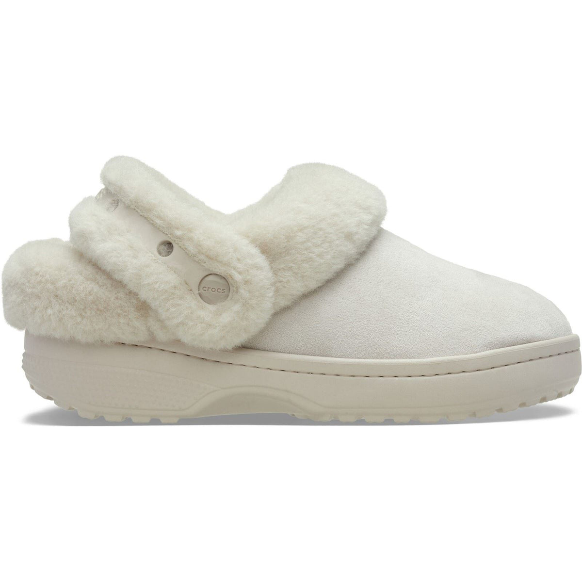 Crocs Unfurgettable Vegan Suede Polyester Women's Cocoa Cream Clogs
