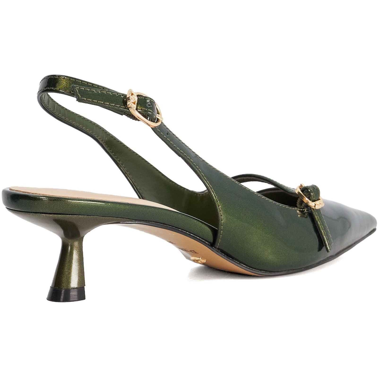Dune Deserved Women's Green Pointy Slingback Shoes