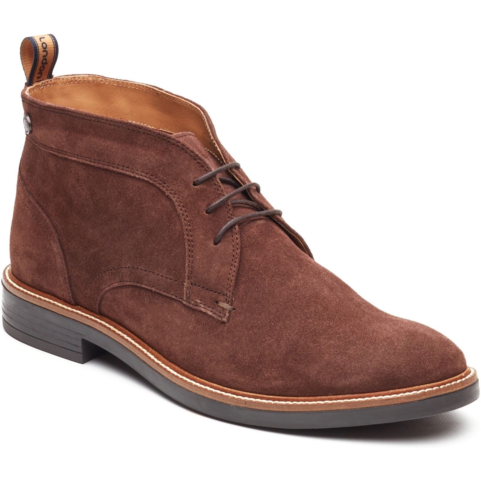 Base London Lincoln Chukka Leather Men's Brown Boots