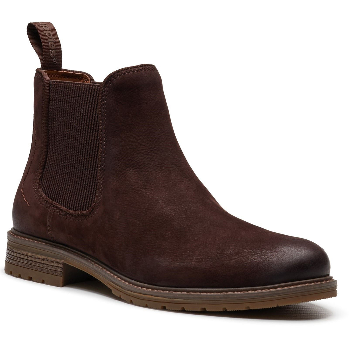 Hush Puppies Russell Leather Men's Dark Brown Ankle Boots