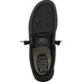 HEYDUDE Wally Sox Faux Suede Men's Micro Total Black Boat Shoes