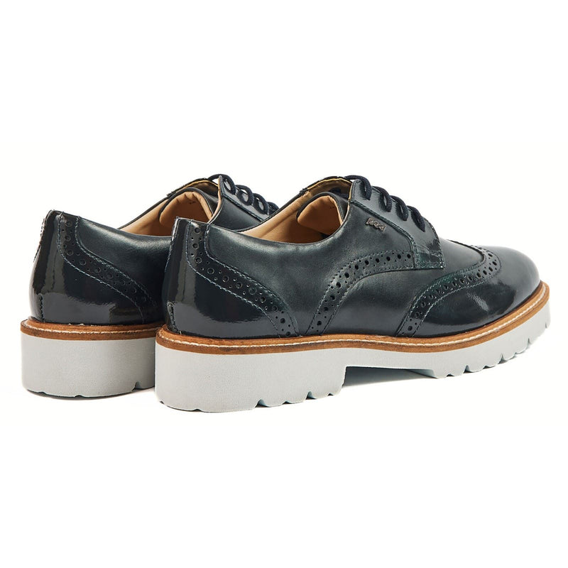 Pod Kortney Leather Women's Navy Patent Brogues Shoes