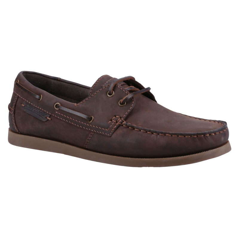 Cotswold Bartrim Leather Men's Brown Boat Shoes
