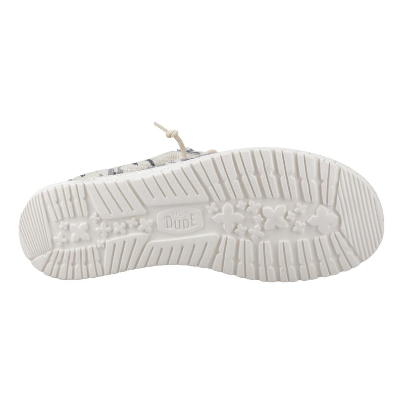 HEYDUDE Wally Palm Jute Jute Men's Egret/Cloud Blue Moccasins Shoes