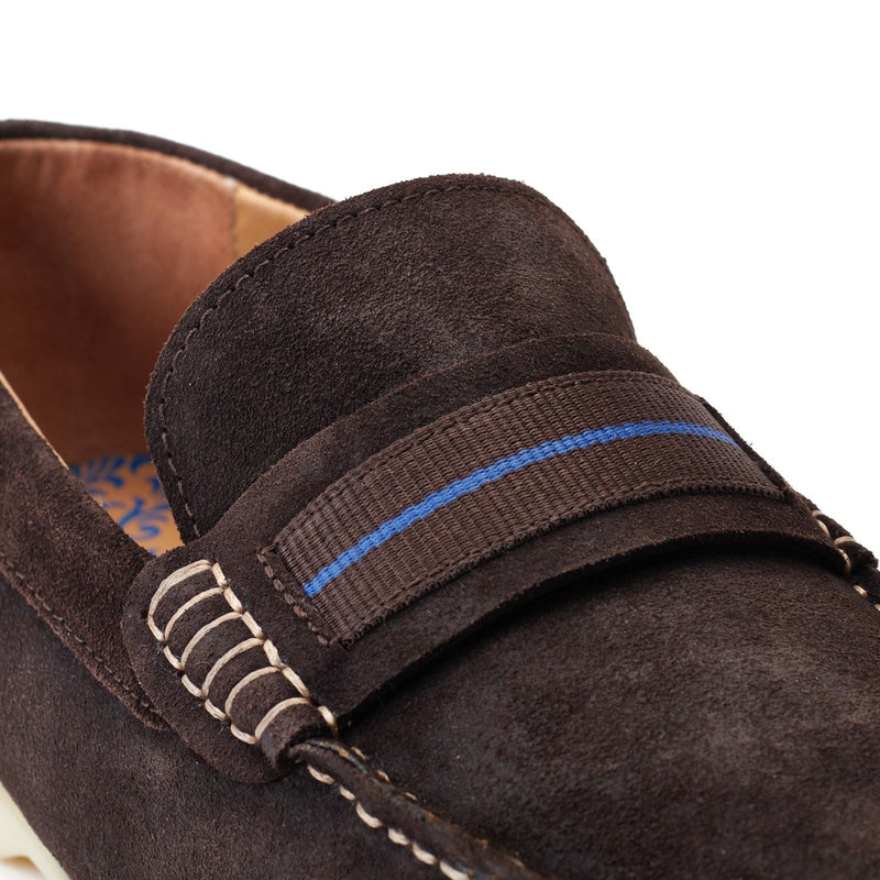 Base London Drum Leather Men's Burnt Brown Loafers