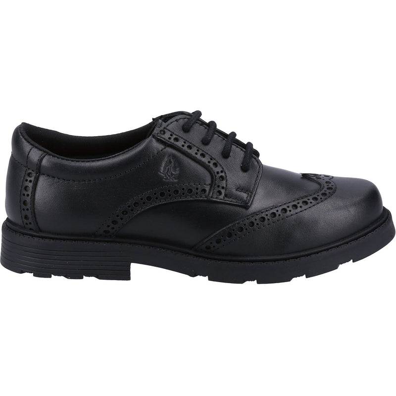 Hush Puppies Jacob SNR Leather Boys's Black Brogues