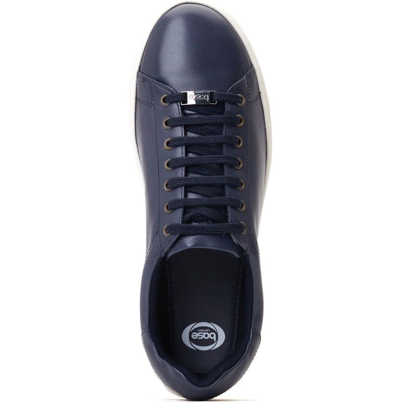 Base London Tucker Leather Men's Navy Trainers